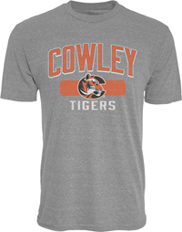 Blue84 Tri-blend Cowley Tiger Logo Tigers Distressed T-shirt